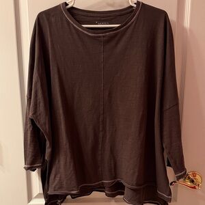 Mireya Women's Chocolate Long Sleeve Top